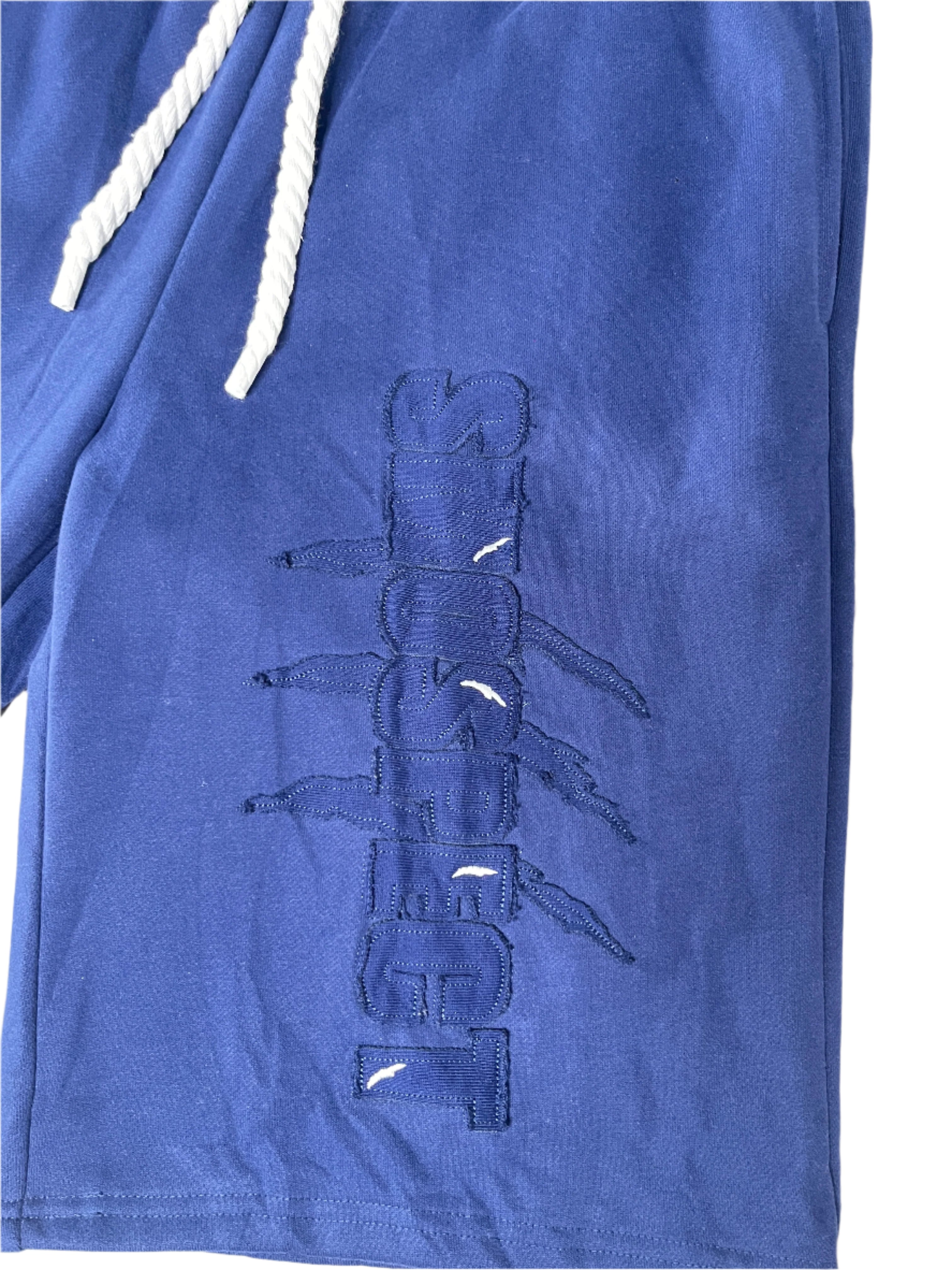 SP BLUE DISTRESSED SHORTS