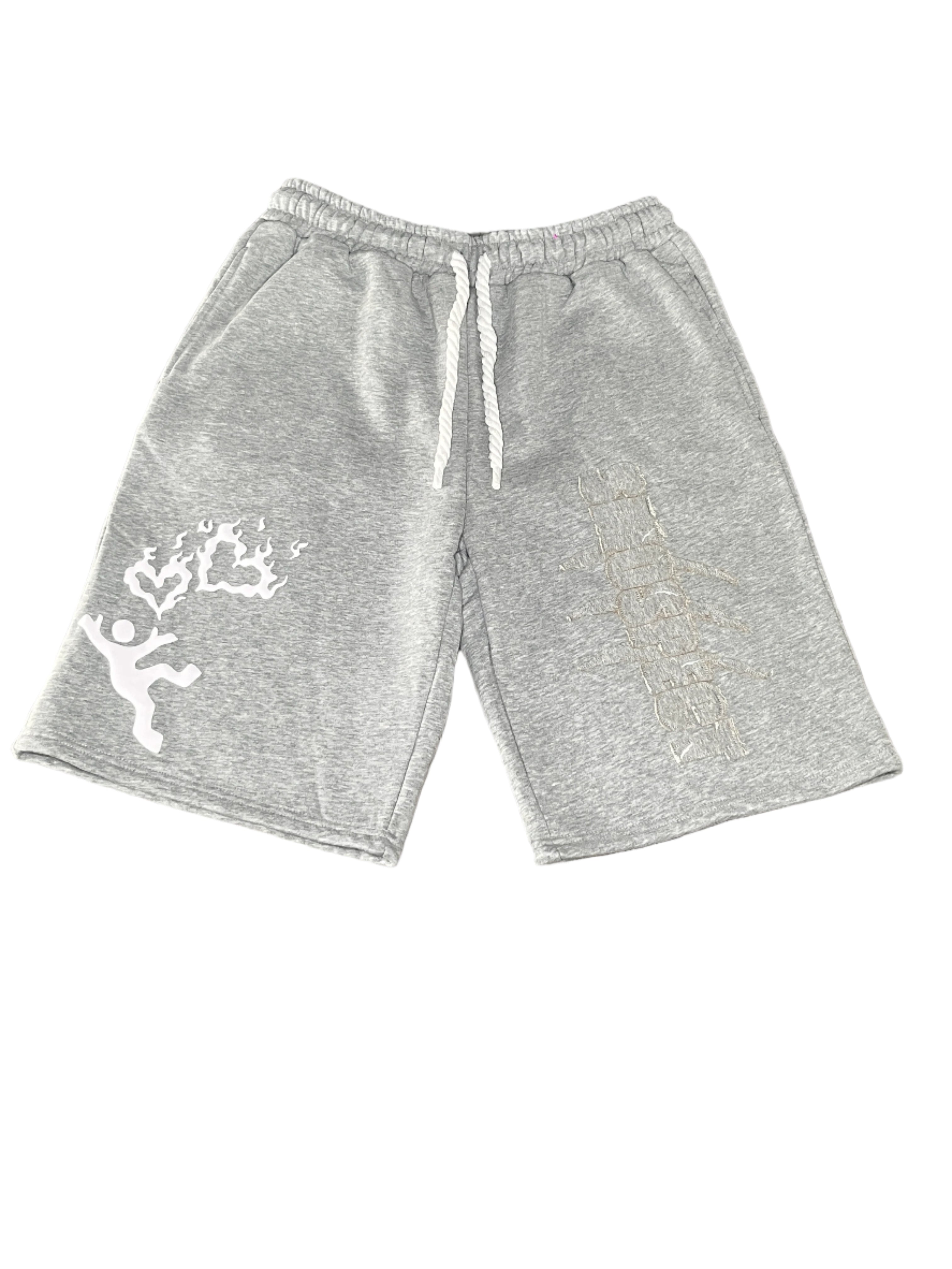 SP GREY DISTRESSED SHORTS