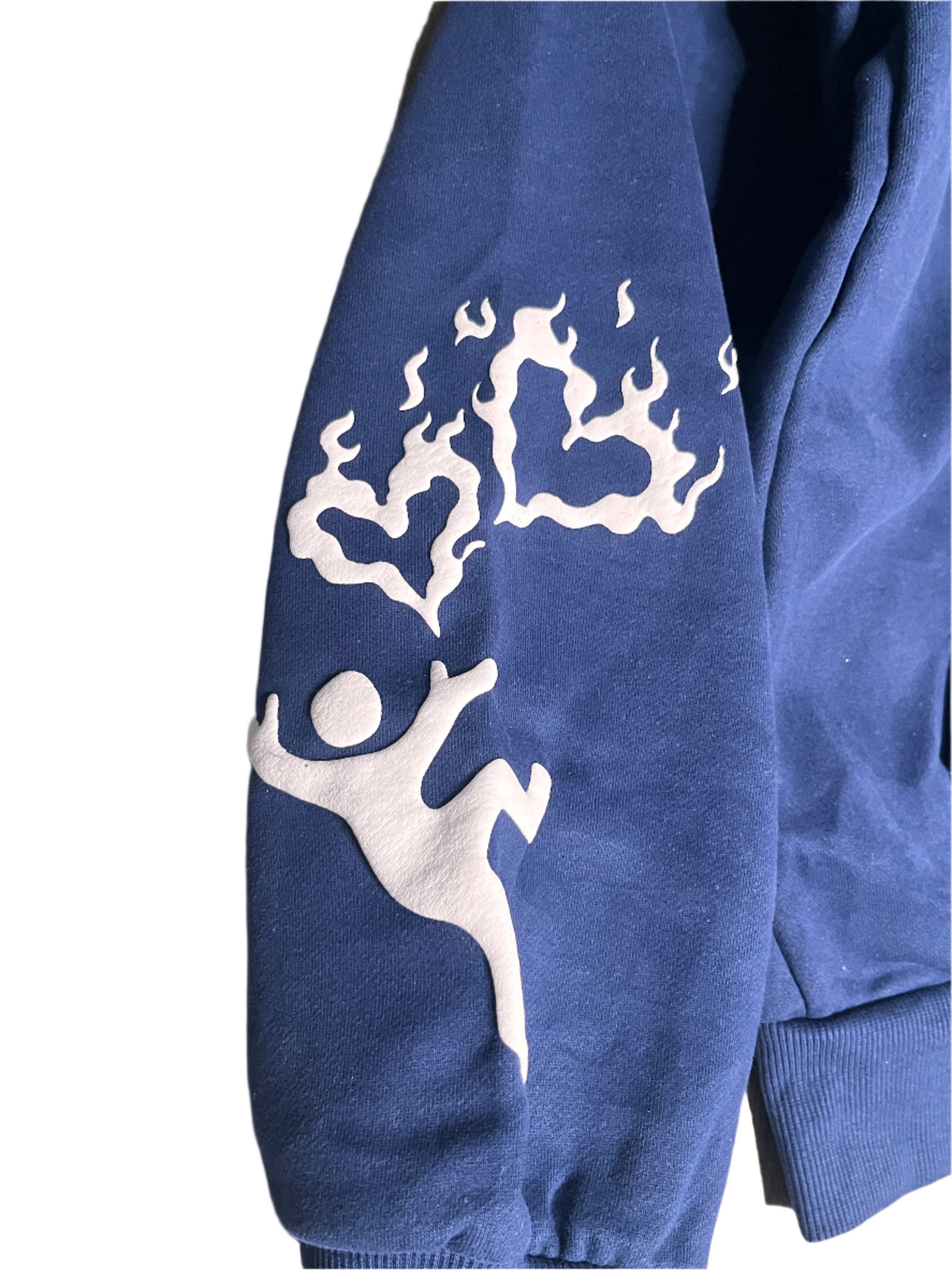 SP BLUE DISTRESSED HOODIE