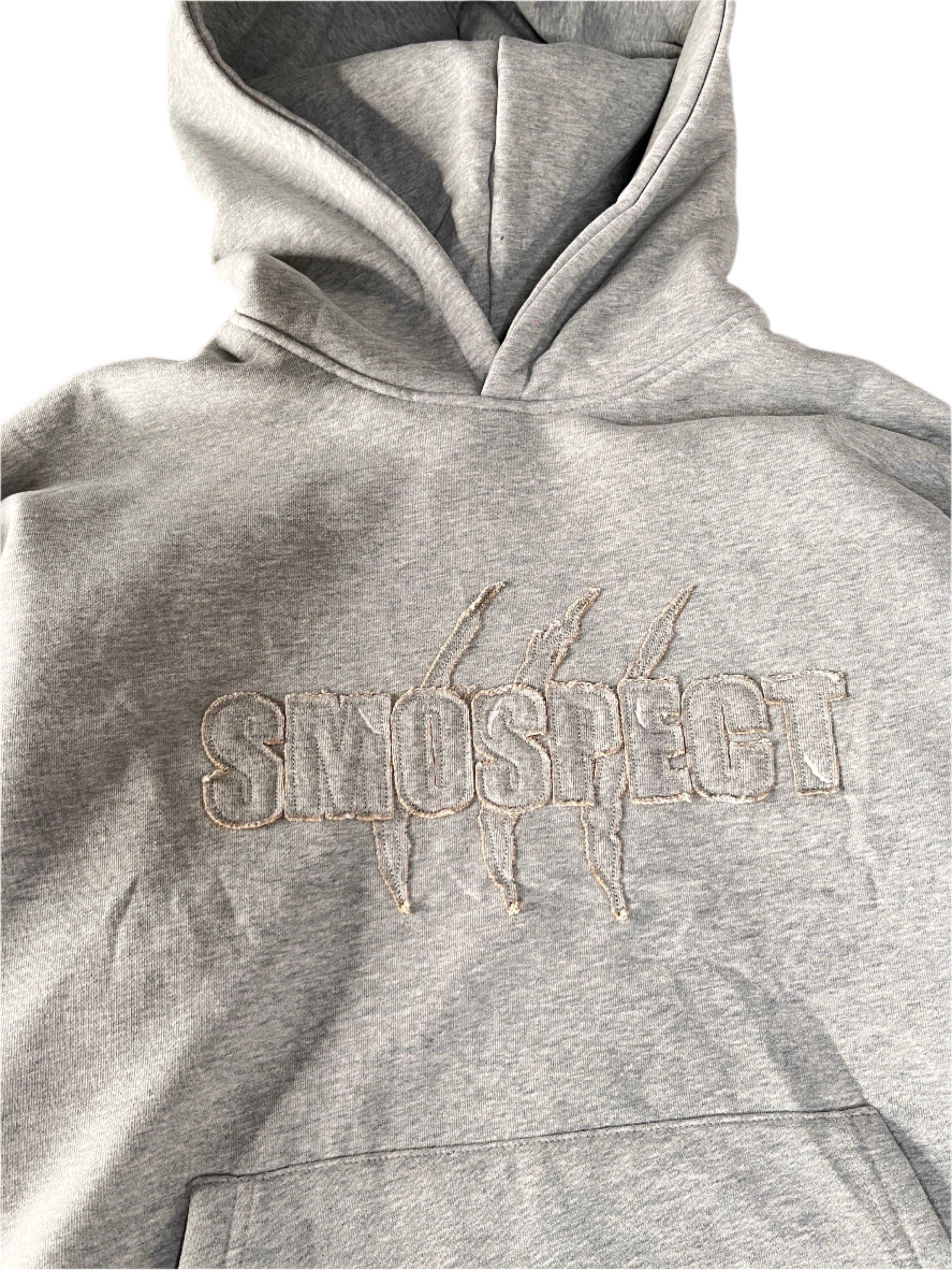 SP GREY DISTRESSED HOODIE