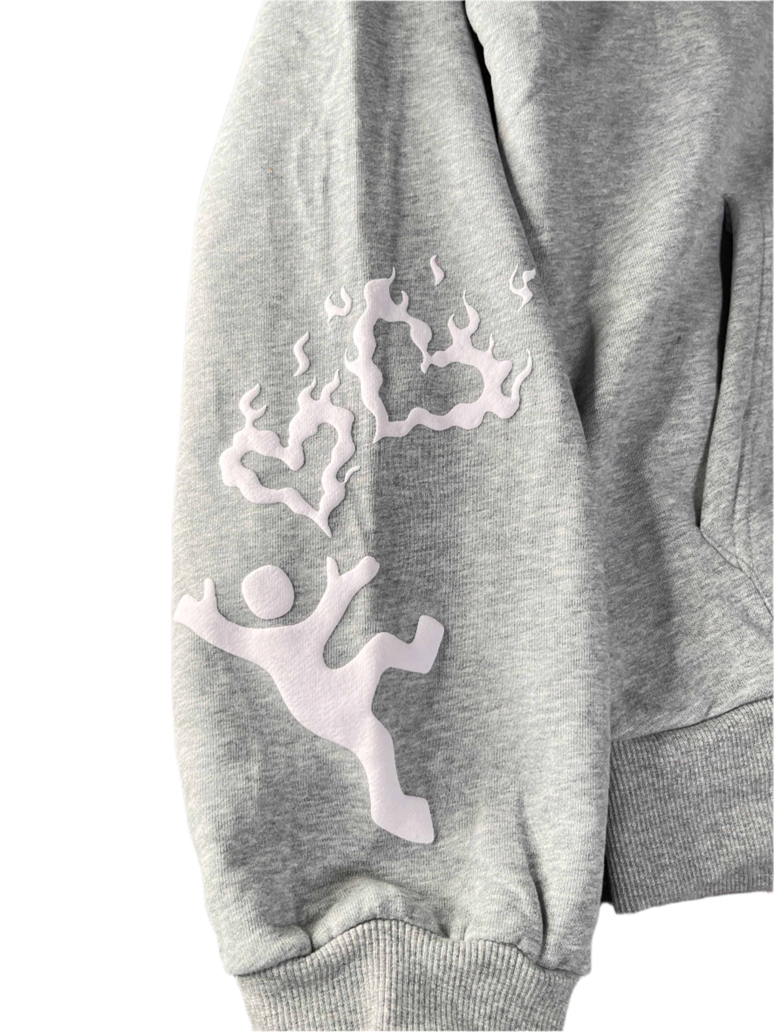 SP GREY DISTRESSED HOODIE